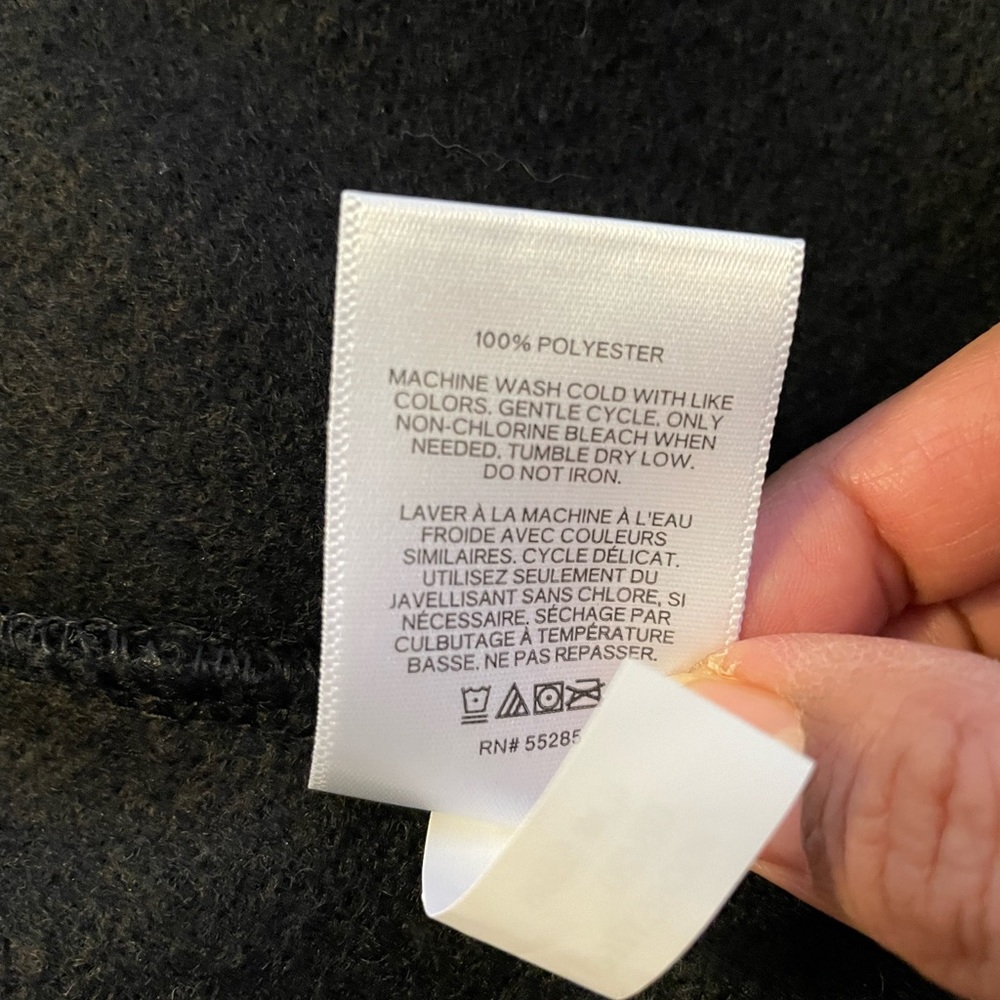 Express Sherpa Open Front Jacket Collar Soft Blac… - image 5